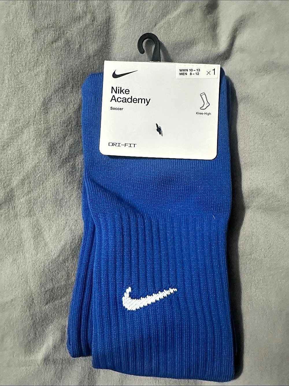 Nike Academy Athletic Socks in Blue Size Large NWT